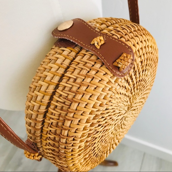 Bags Round Rattan Shoulder Bag Poshmark